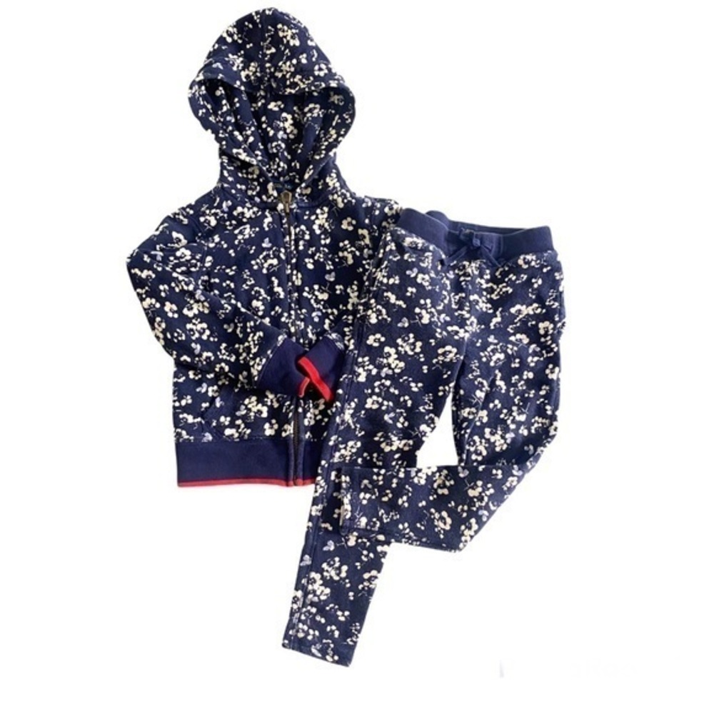 Ralph Lauren Kids Navy Blue Floral Sweatsuit 4T
